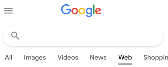 WEB filter for Google Search